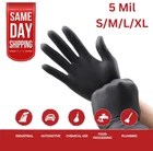 5 Mil Nitrile Black Disposable Exam/Medical Cleaning Gloves Powder Latex Free