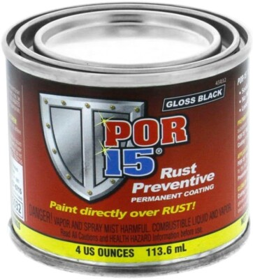 #ad POR 15 45032 4oz Can Gloss Black Rust Preventative Paint 45006 $15.06