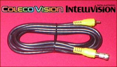 12Ft RCA Video Cable & RF Coax TV Adapter for the Colecovision & Intellivision