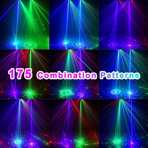 3D Animation Effect RGB Laser Light DJ Stage Party Club Patterns Disco Projector - Picture 13 of 19