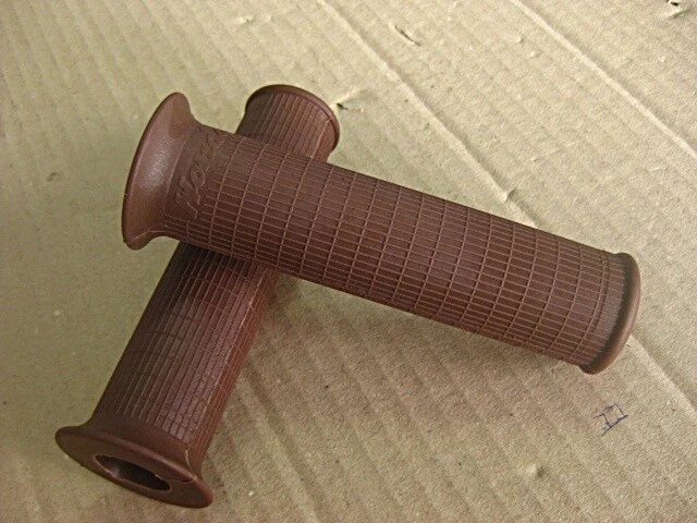 Handle grip L/R Fit Honda Benly Dream CS92 C92 C95 CA95 C72 CA72 C77 brown JAPAN - Imagem 3 de 4