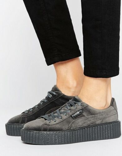  PUMA Fenty by Rihanna Creeper Gray Velvet Creepers Sneakers Size 6 - Picture 1 of 12