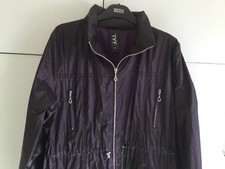 Tyf Ladies Casual Coat Size 46 Knee Length In Very Dark Purple Immaculate
