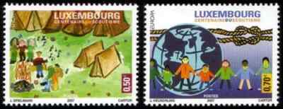 s51963 LUXEMBURG 2007 EUROPA CEPT MNH ** 2v SCOUT
