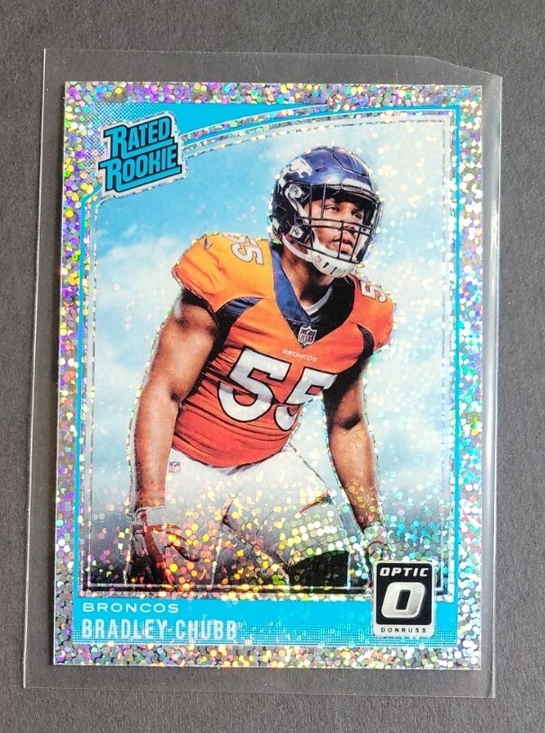 Bradley Chubb 2018 Donruss Optic White Sparkle Prizm RC SP #169 Rookie Rare SSP