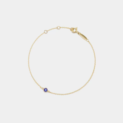 Turkish Evil Eye Charm Bracelet in 925 Sterling Silver