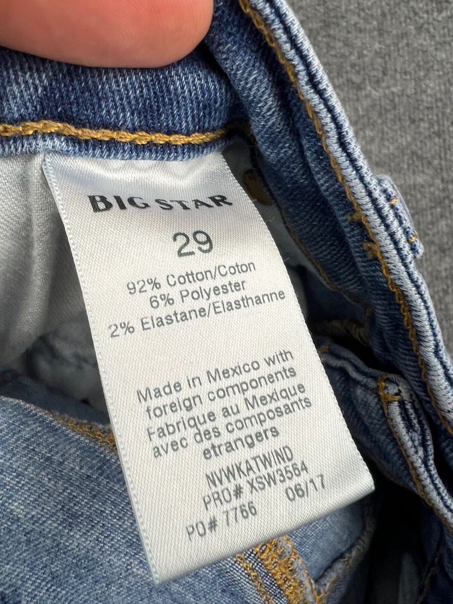 Jean Femme Big Star 30R Droit Délavé - Taille 30, Longueur 31 - Neuf Avec étiquettes