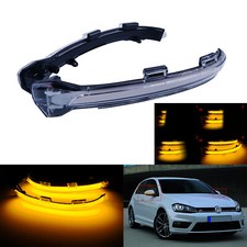 2x Klar weiß Außenspiegel Spiegel-Blinker licht für VW Golf Sportsvan AM1 2014+