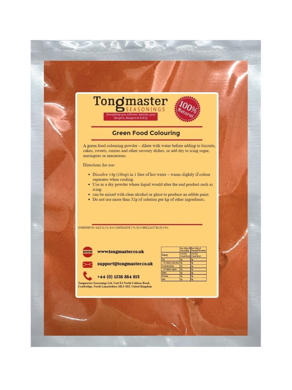 Green Food Colouring Powder - 400g