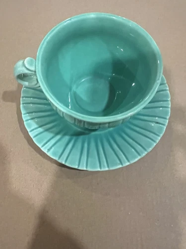 Vintage Stangl 1388 Colonial Green Tea/coffee Cup & Saucer