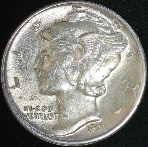 1941-S Mercury Dime BU Free Shipping