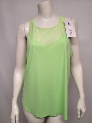 NWT Athleta Speed work Lightweight Performance Green Tank Top