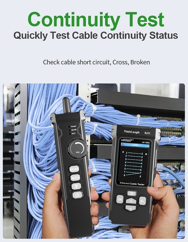 NOYAFA NF-8506 LCD Digital Network Cable Tester Rechargeable Network Line B7D9 - Afbeelding 3 van 12