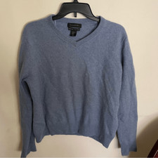Tahari 100 Cashmere Pure Lux V-Neck Sweater- Size XL