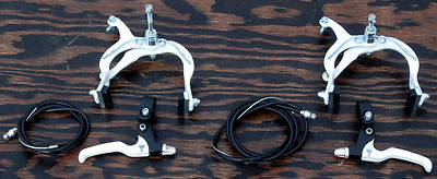 Freins Vélo Cruiser étalier Câble Levier Freins Complets Pro+ Blanc Old