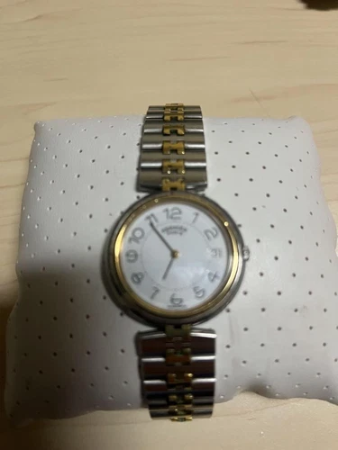 HERMÈS Un favore per te HERMES autentico profilo clipper colore: argento oro