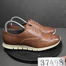 Cole Haan Zerogrand Shoes Womens Size 9 Brown Leather Wingtip Oxford Flats