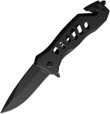 S-TEC Linerlock A/O Black Folding Stainless Steel Pocket Knife 27033BK