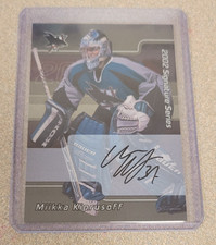 MIIKKA KIPRUSOFF 2001-02 ITG BE A PLAYER BAP SIGNATURE SILVER AUTOGRAPH 221 AUTO