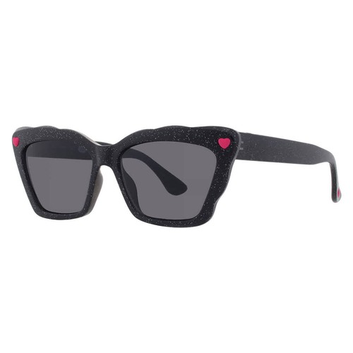 Betsey Johnson Smoke Cat Eye Ladies Sunglasses 10266329.CGR BLKSMK