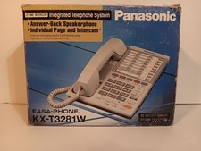 Panasonic KX-T3281 White 2 Line Desk Top Speaker Phone New 
