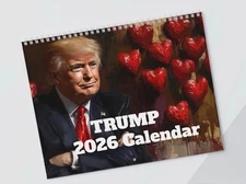 Funny Trump 2026 Wall Calendar | Christmas Gift for Him Dad MAGA Gag Gift