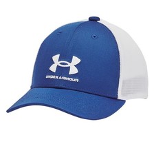 Under Armour Boy's Blitzing Trucker Hat - Blue / White - New SnapBack    OSFM