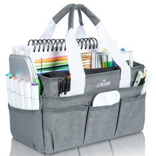 Craft Organizer Tote Bag Art Storage Caddy Grey