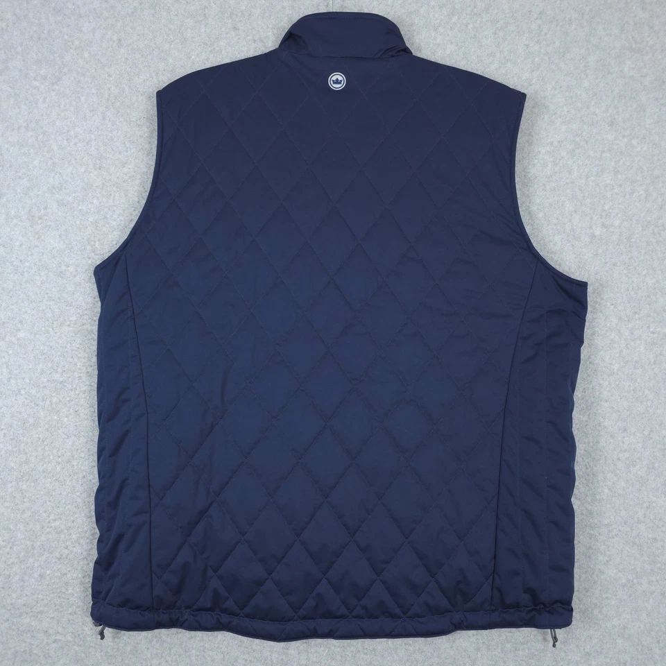 Chaleco Peter Millar Para Hombres XL Azul Acolchado Reversible Camuflaje Ligero Golf Informal Foto 4 de 4