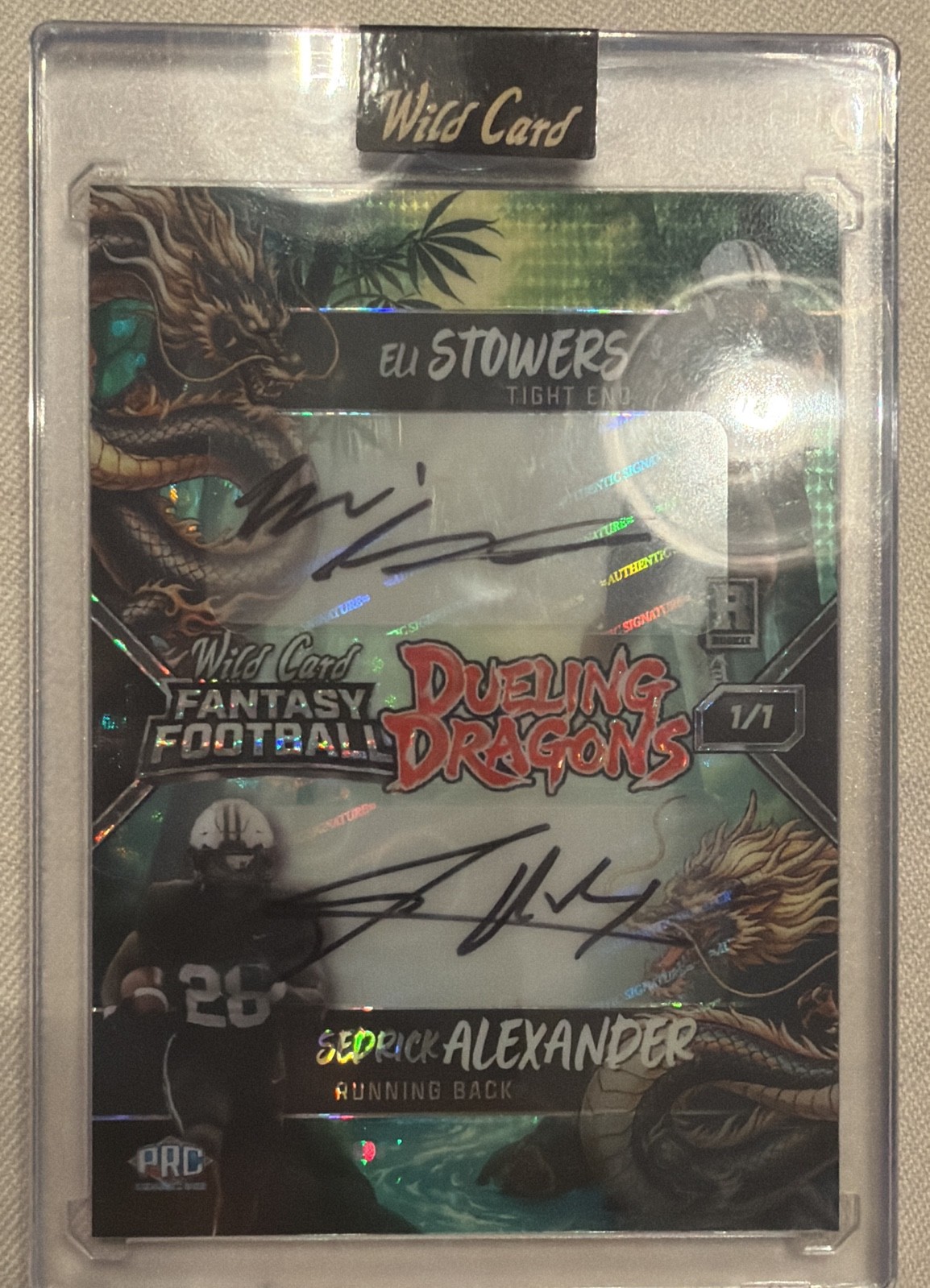 Wild Card Fantasy  Dueling Dragons-Stowers/Alexander Auto 1/1 # FMGR-ESSAA 🔥