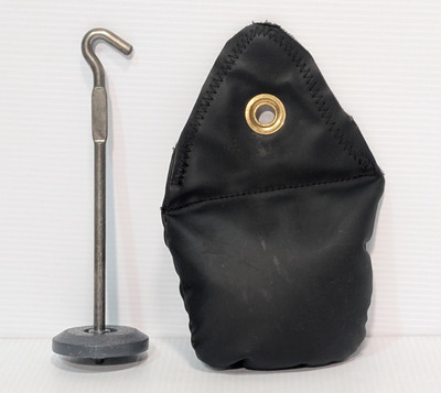 OSI Cat. No. 351 5 LB Black Weight Bag with Metal Hook for Medical Use, as Shown
