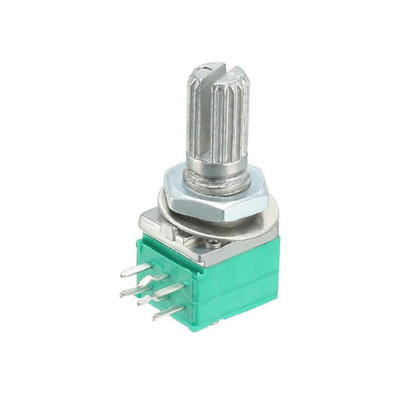 Dreh Rotary Potentiometer Poti B Type 5K 10K 20K 50K 100K 6 Pin RK097 Stereo
