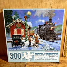 Bits and Pieces 300 Large Piece Puzzle, Homecoming, Complete Used John Sloane