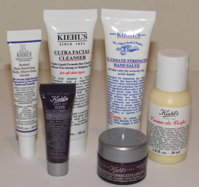 6 Kiehl's Set Creme de Corps Hand Salve Multi-Corrective Eye Treatment & Cream