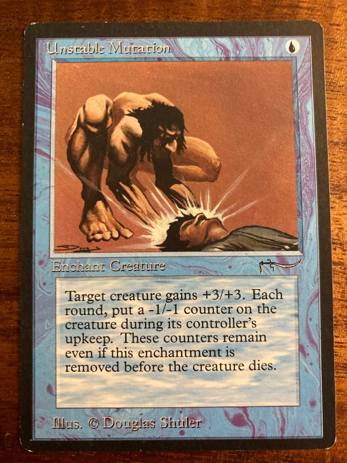 Magic the Gathering MTG Arabian Nights Unstable Mutation MP  (Beta Bob)
