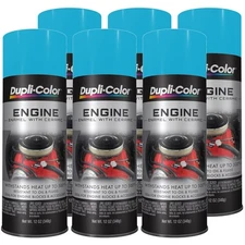 Duplicolor DE1643 (6-Pack), Engine Enamel Paint, Torque N Teal, 12 oz Aerosol