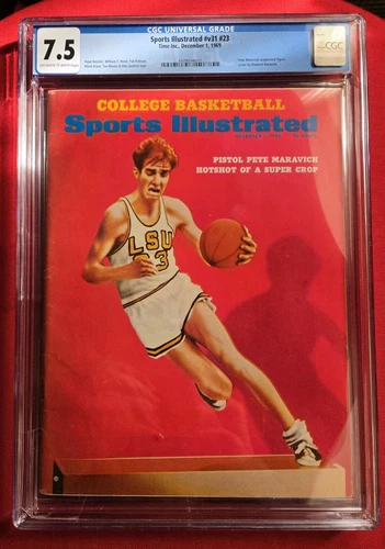 LSU "Pistol" Pete Maravich Sports Illustrated College Basketball 12/1/69 CGC 7.5