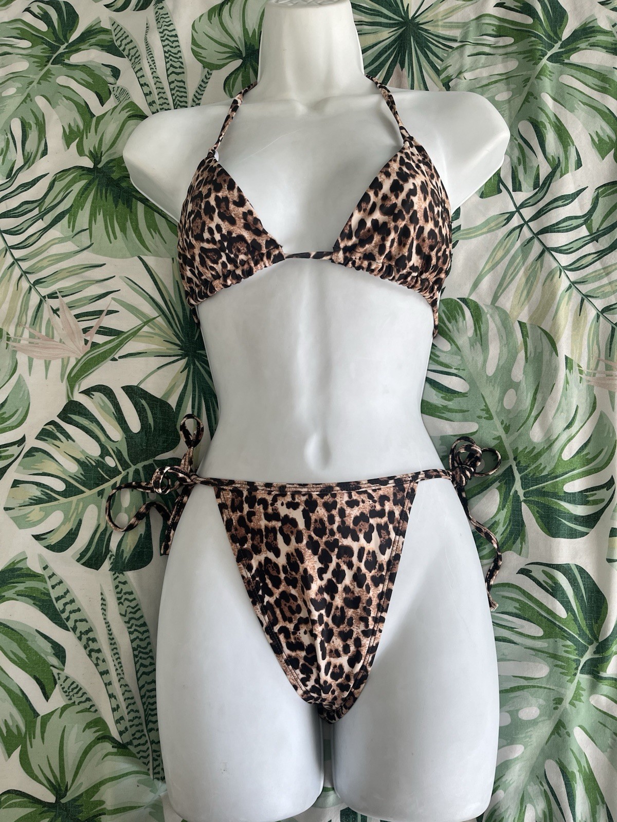 PLT Leopard Print Bikini Size 8 10 NWT