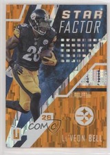 2017 Panini Unparalleled Star Factor Orange Wind Chimes 19/25 Le'Veon Bell 1u6