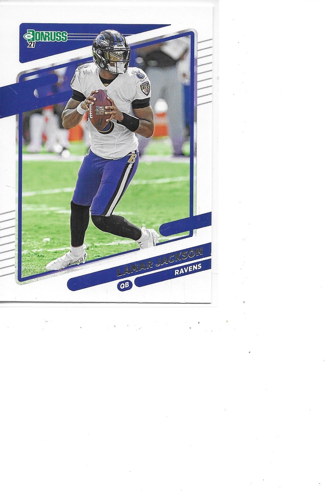 2021 Donruss Lamar Jackson Baltimore Ravens Football Card #239