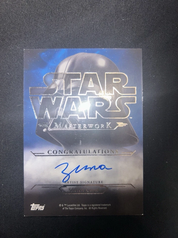 Topps Star Wars Masterwork Qui-Gon Jinn Sketch Card - Image 4 of 4