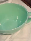 Vintage Jadeite Mixing Batter Bowl Fire King Oven Ware with Pour Spout & Handle