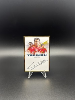 2024 Lamine YAMAL Futera Incredible /4 - ON CARD AUTO - 24k Gold Frame - Mint