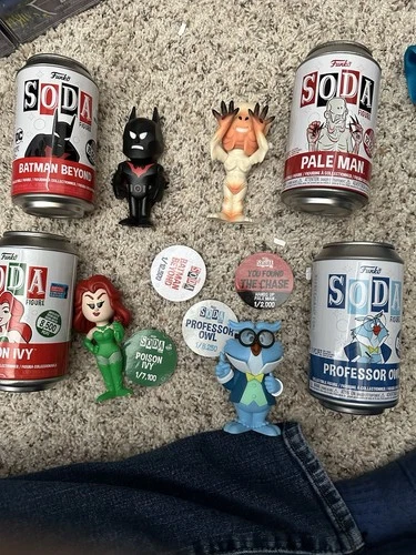 Funko Pop Soda Lot Including One Chase Paleman! Batman Ivy And Owl