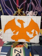 Charizard Silhouette Vinyl Sticker 4.5 X 3 Inches Orange Pokemon