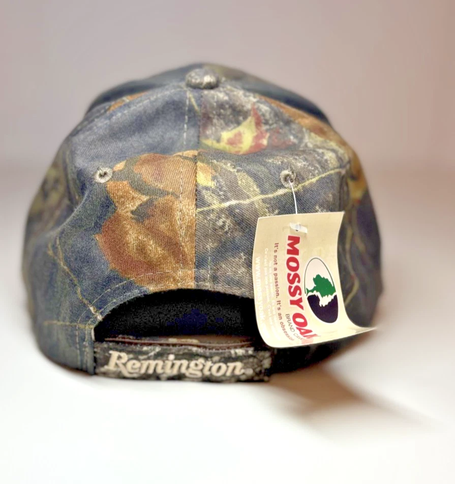 Remington Mossy Oak Nuevo Breakup Strapback Sombrero Camuflaje Bordado Gorra Caza Foto 2 de 4