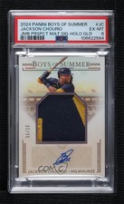 2024 Panini Boys of Summer Holo Gold 5/10 Jackson Chourio PSA 6 Auto 0ve9