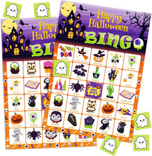 Halloween Games - Halloween Bingo for Kids | Halloween Party Favors - 24 Players