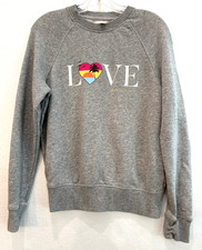 Spiritual Gangster Size XS Love Grey Fleece Crewneck Sweatshirt