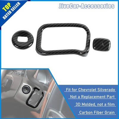 Gear Shift/Emergency Lamp/Start Keyhole Cover Trim For Chevy Silverado 2014-2018
